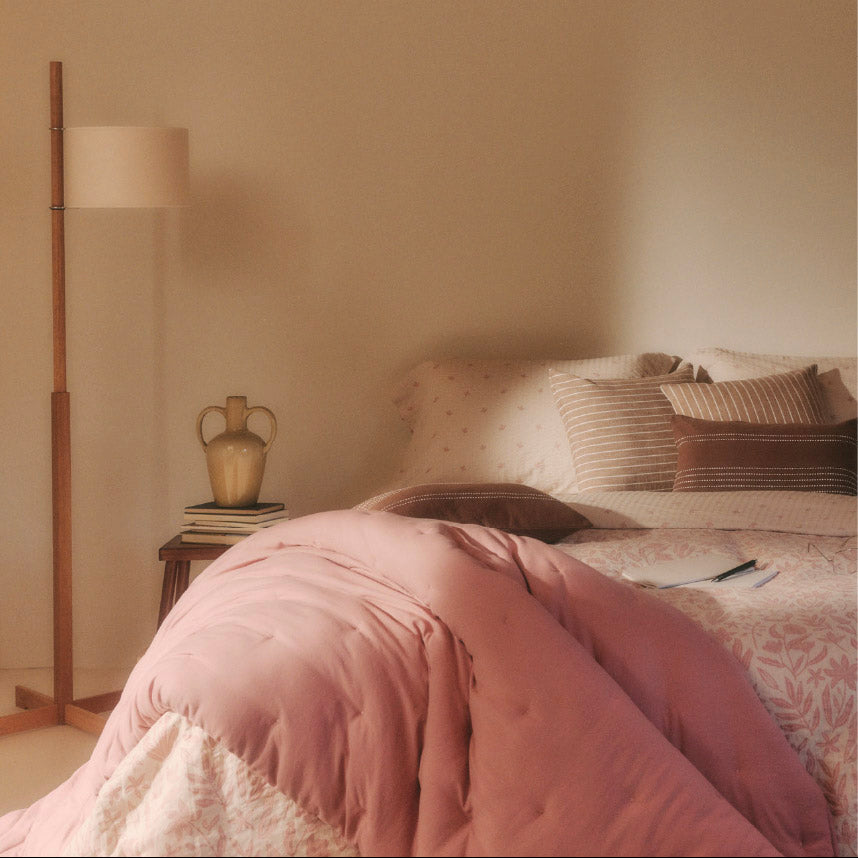 Rustcol dots reversible plain duvet