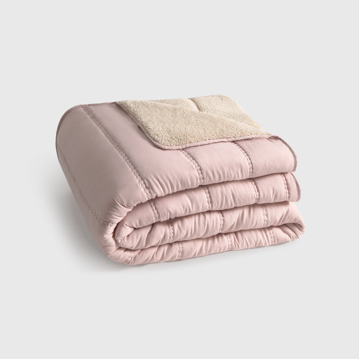 Couvre-lit effet sherpa microfibre Repola