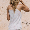 Camiseta tirantes algodón canalé estampado floral Fabiana