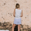 Short de algodón seersucker mil rayas Lilia