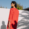 Short embroidered cotton caftan Rile