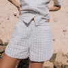 Short de algodón seersucker cuadros vichy Nat