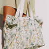 Cotton beach bag tropical leaves Palme