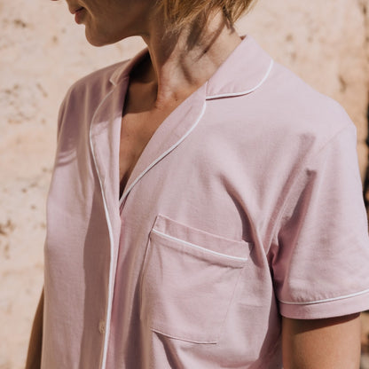 Cotton knit shirt with buttons Vega