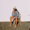 Wide-brim perforated hat Tradi