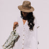 Wide-brim sequin hat May