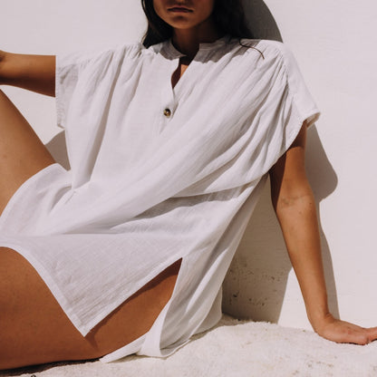 Caftán chemise en coton Sere