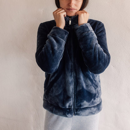 Chaqueta efecto pelo cuello alto Est