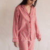 Camisa de pijama flanela algodão vichy Vina