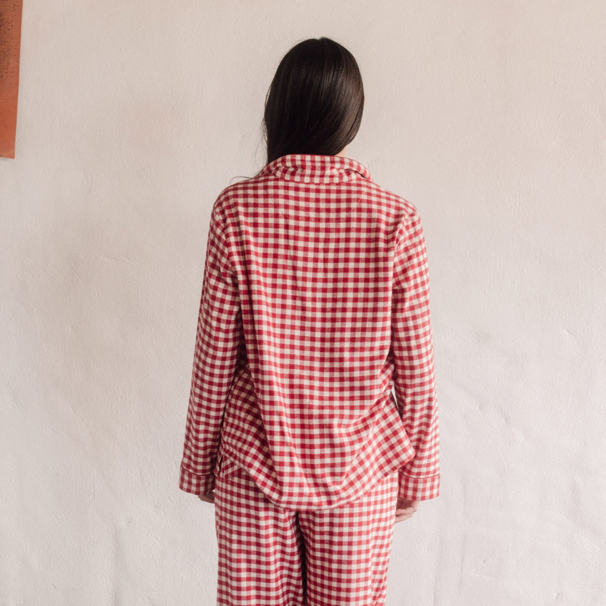 Chemise de pyjama flanelle coton vichy Vina