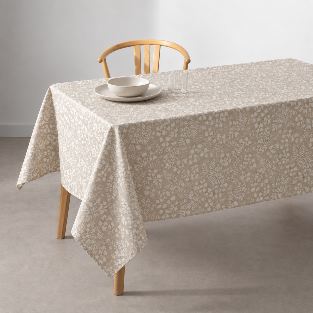 Floral jacquard coated tablecloth Homa
