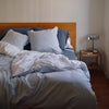 180 thread count cotton seersucker striped duvet cover Crese